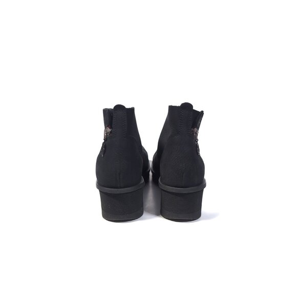 Loints of Holland Boots 40 'Lightning' Black Low Wedge Bootie Nubuck SZ … - Picture 4 of 9